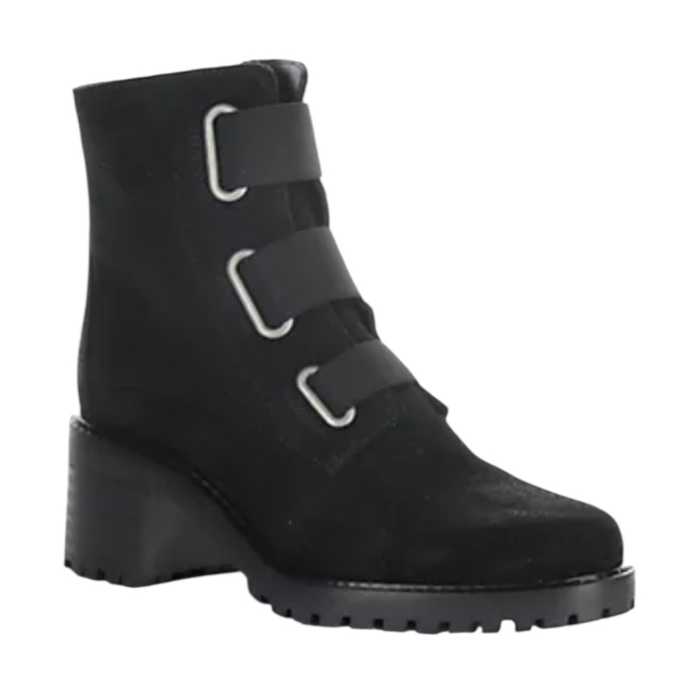 Bos. &‎ Co. Suede Leather Side Zip Boots Indie Size EU 38 Lug Heel Grunge
